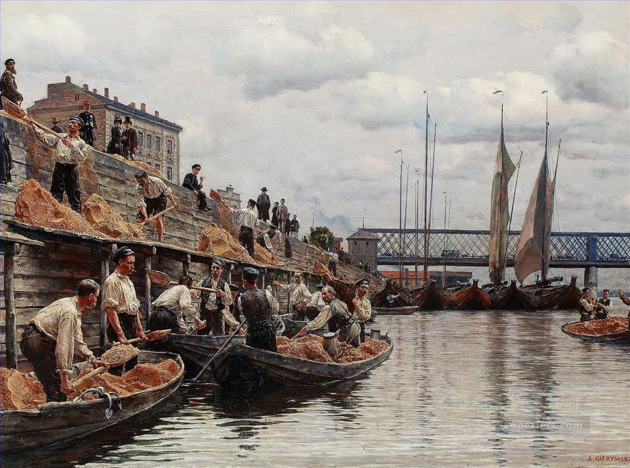Piaskarze Aleksander Gierymski Realism Impressionism Oil Paintings